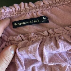 Abercrombie & Fitch Dusty Pink Ruffled Top